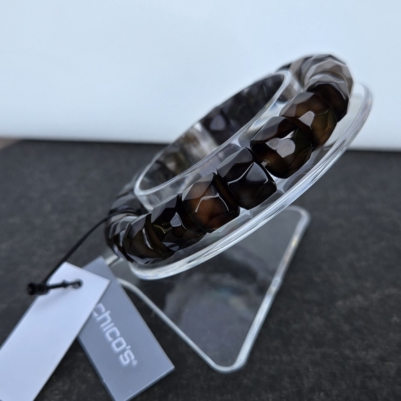 Chico's Brown and Black Beaded Bracelet - Picture 7 of 16